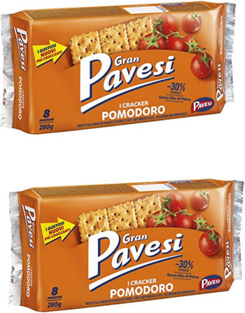 Gran Pavesi: "I Craker Pomodoro" Gusto di pomodoro - 280g , confezione da 2