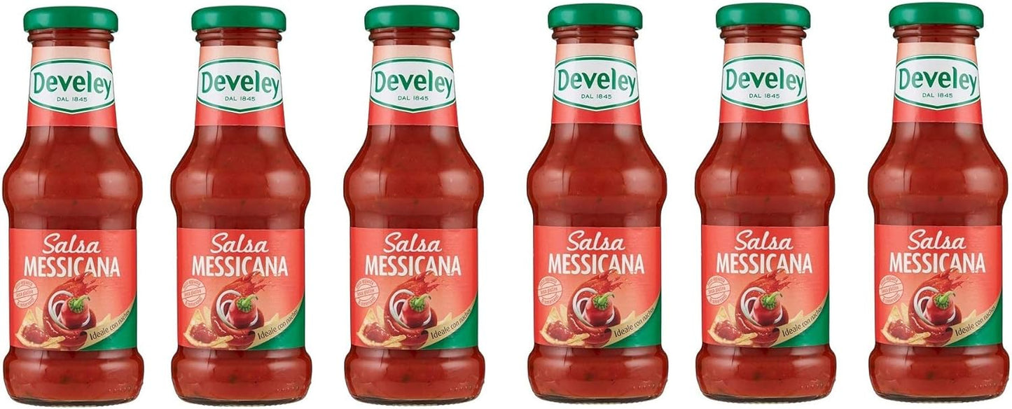 Develey Salsa Messicana - 6 salse messicane, senza glutine, salsa messicana, ideale per dopo, 250 ml