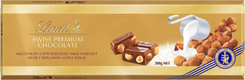 Lindt Tavoletta Gold Latte Nocciole, Tavoletta di Cioccolato, maxi formato 300g