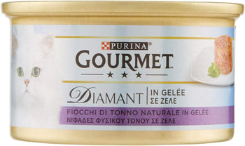 Purina Gourmet Diamant Fiocchi di Tonno in Gelee per Gatti, 85g