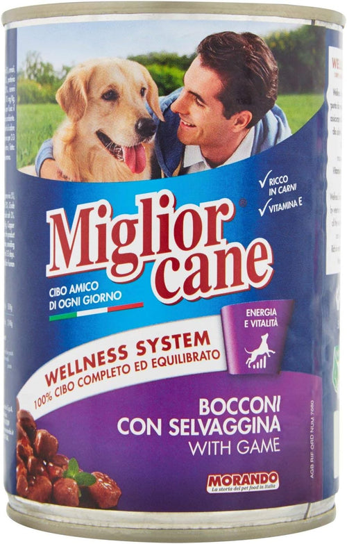 Migliorcane - Bocconi con Selvaggina, con Vitamine e Sali Minerali - 24 pezzi da 405 g [9720 g]