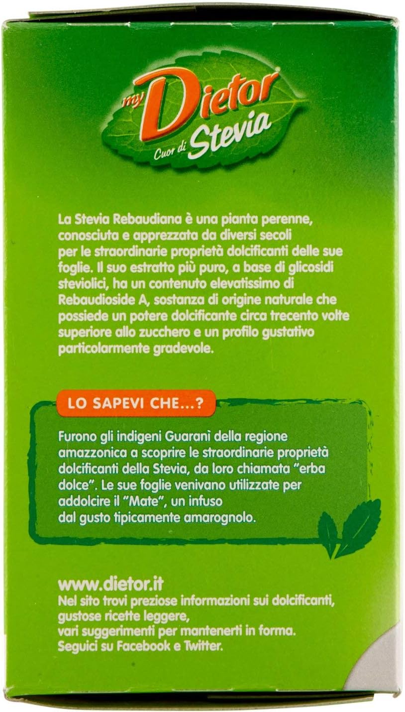 Dietor Stevia Cuor di Stevia Dolcificanti, 30 g