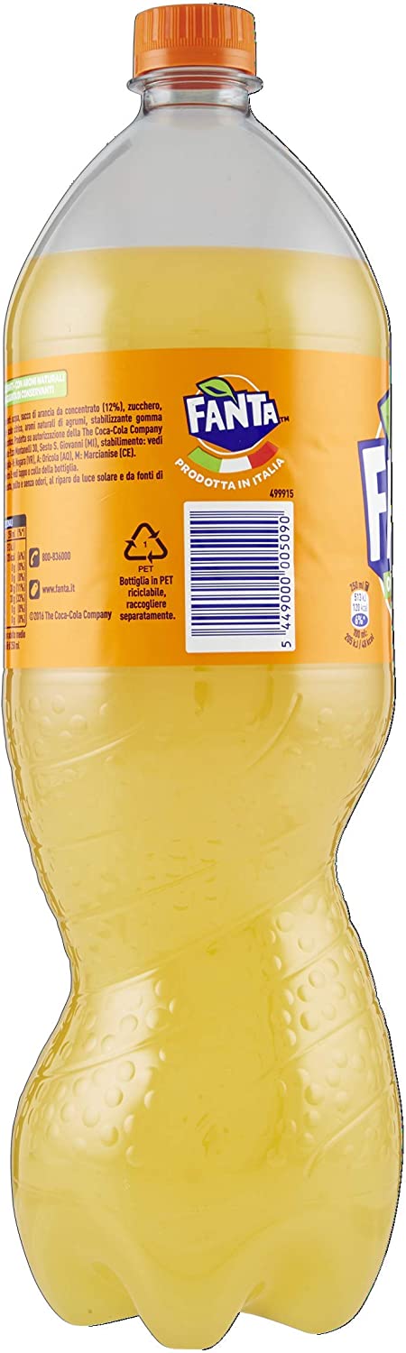 Fanta Original Gusto di Arancia – 1 Bottiglia da 1.5 L, con Succo di Arance Italiane, Senza Aggiunta di Conservanti, Bottiglia PET 100% riciclabile, Gusto Rinfrescante, Bevanda Analcolica Frizzante