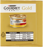 Purina Gourmet Gold Cibo Umido per Gatto, Tortini Carne con Pollo e Manzo, 4 x 85g