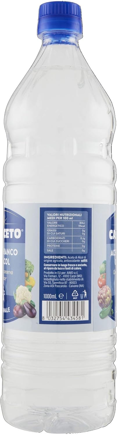 Aceto Bianco Di Alcol "Casaceto" | De Nigris 1889 | 6 x 1 Litro