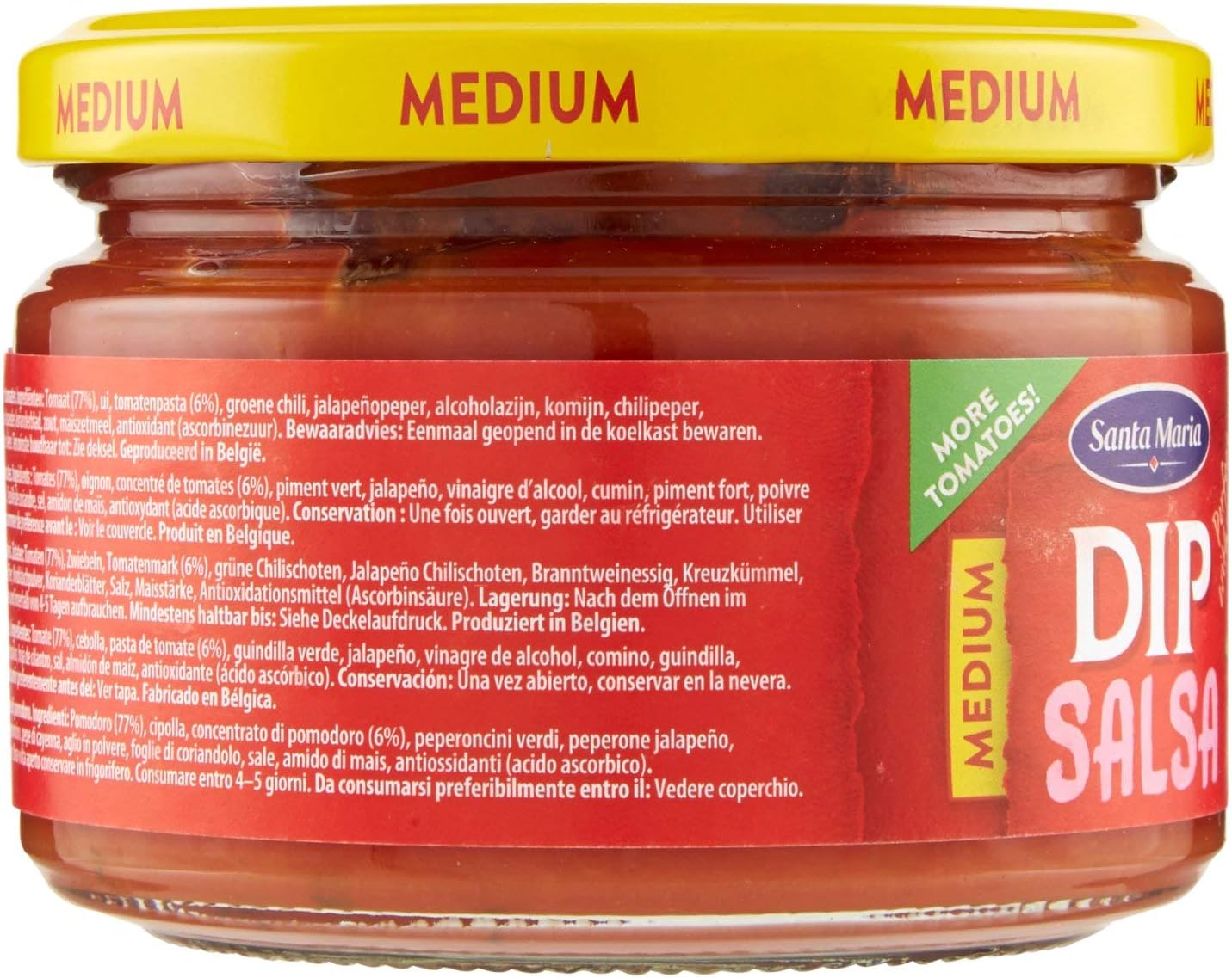 Santa Maria, Dip Salsa, Salsa Medio Piccante al Pomodoro, con Aglio e Jalapenos, Ideale come Accompagnamento alle Tortilla Chips, per Condire Verdure Fresche o Bruschette, Gusto Corposo, 250 g