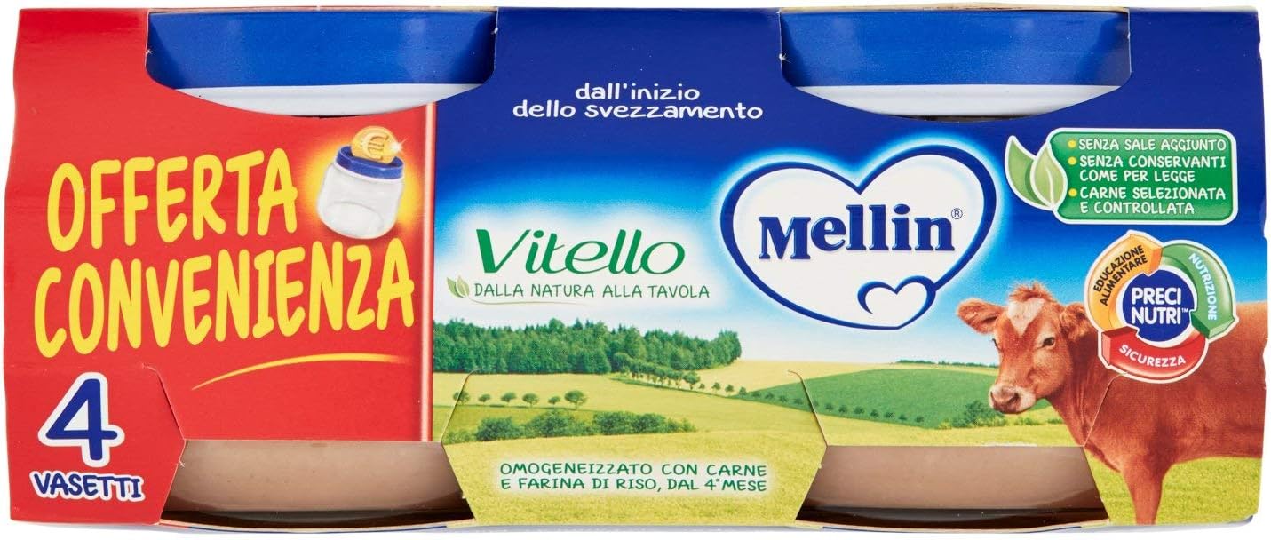 Mellin Omogeneizzato Vitello - 4x80g