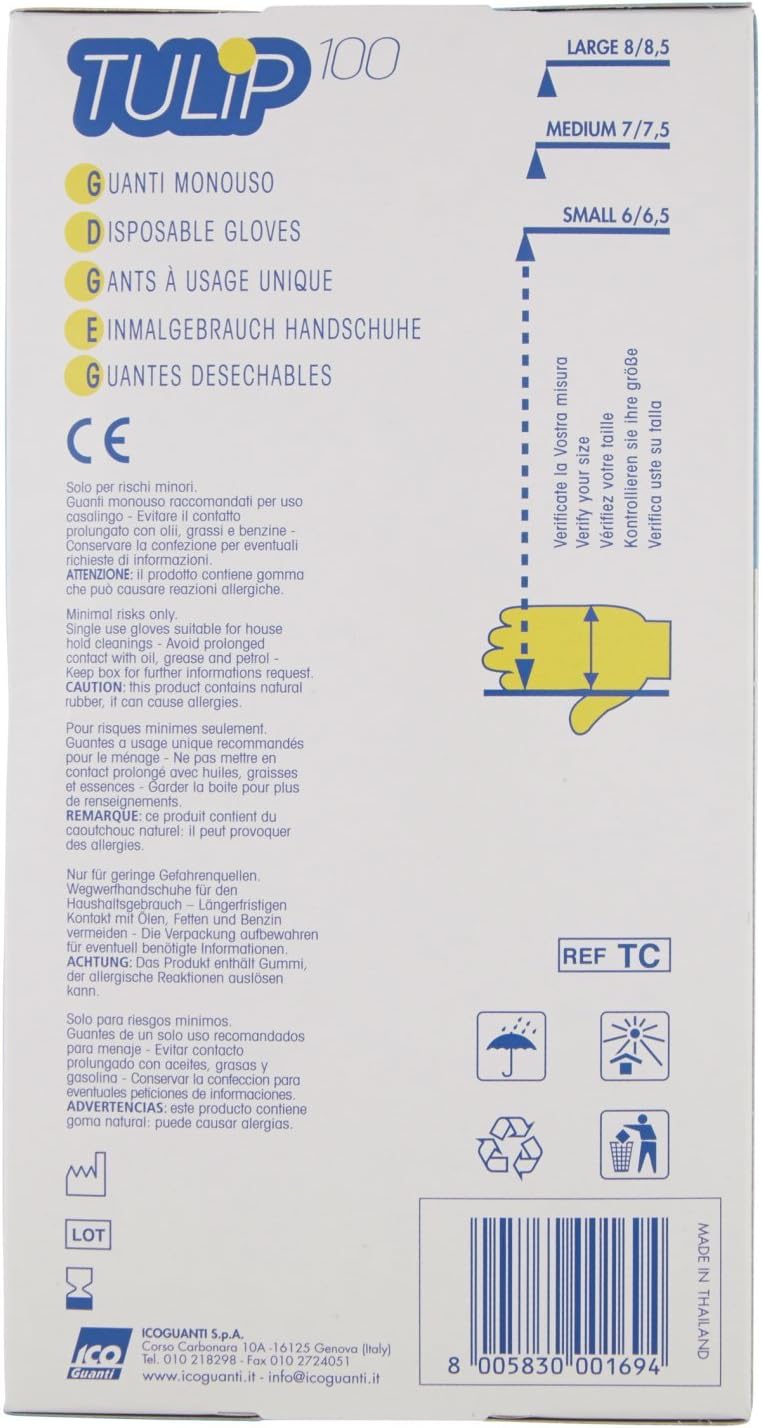 Tulip Guanti Taglia M, Confezione da 100