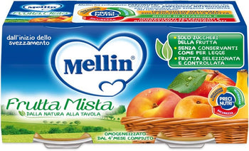 Mellin Omogeneizzato Frutta Mista - 12 Vasetti da 100 gr