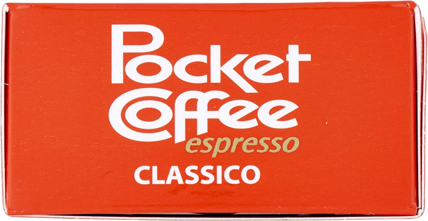 Pocket Coffee, cioccolatini ripieni di Caffè 100% Arabica, 18 pezzi da 12,5 gr