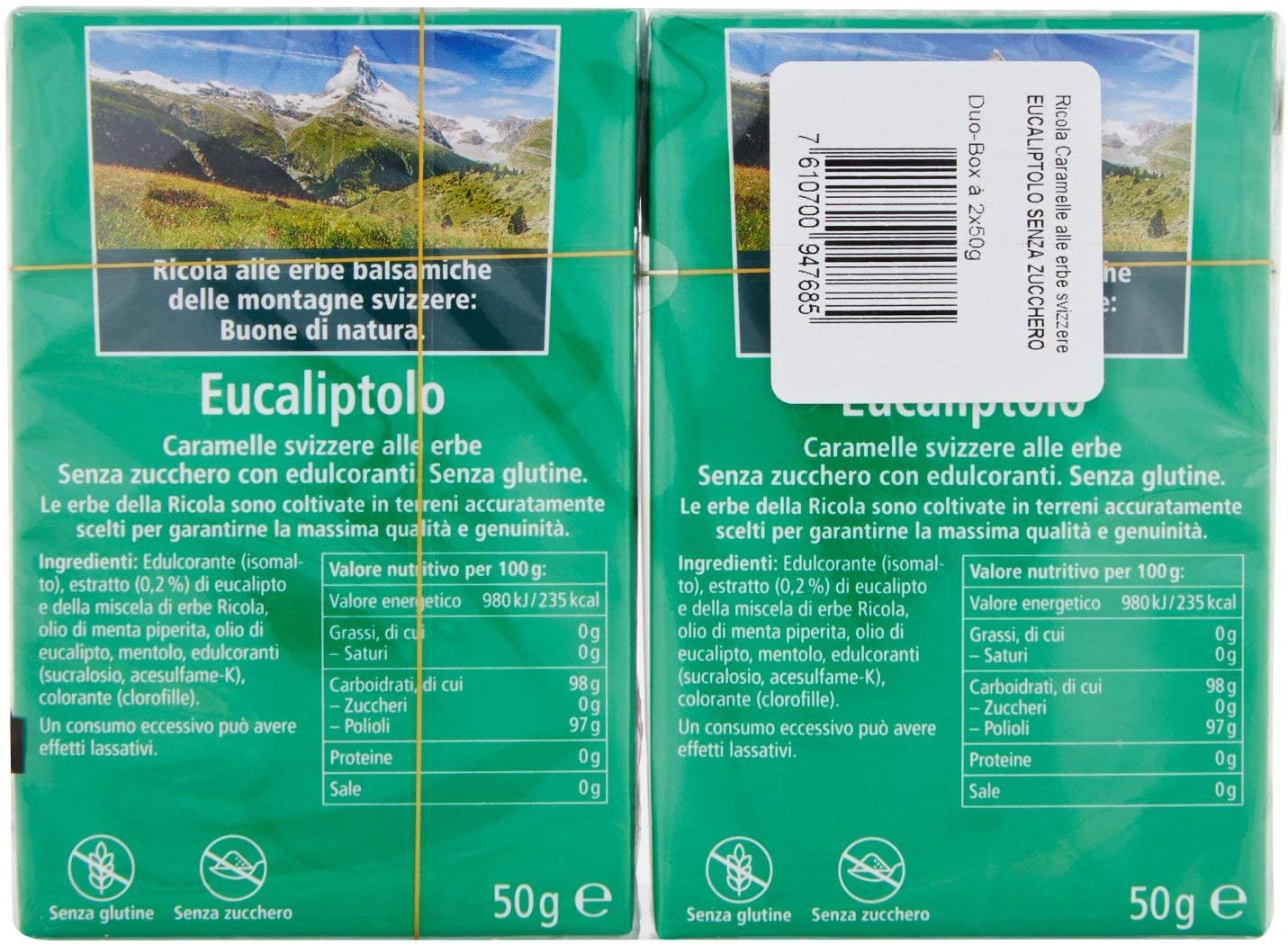 Ricola Ricola Eucalipto G50x2, 100g