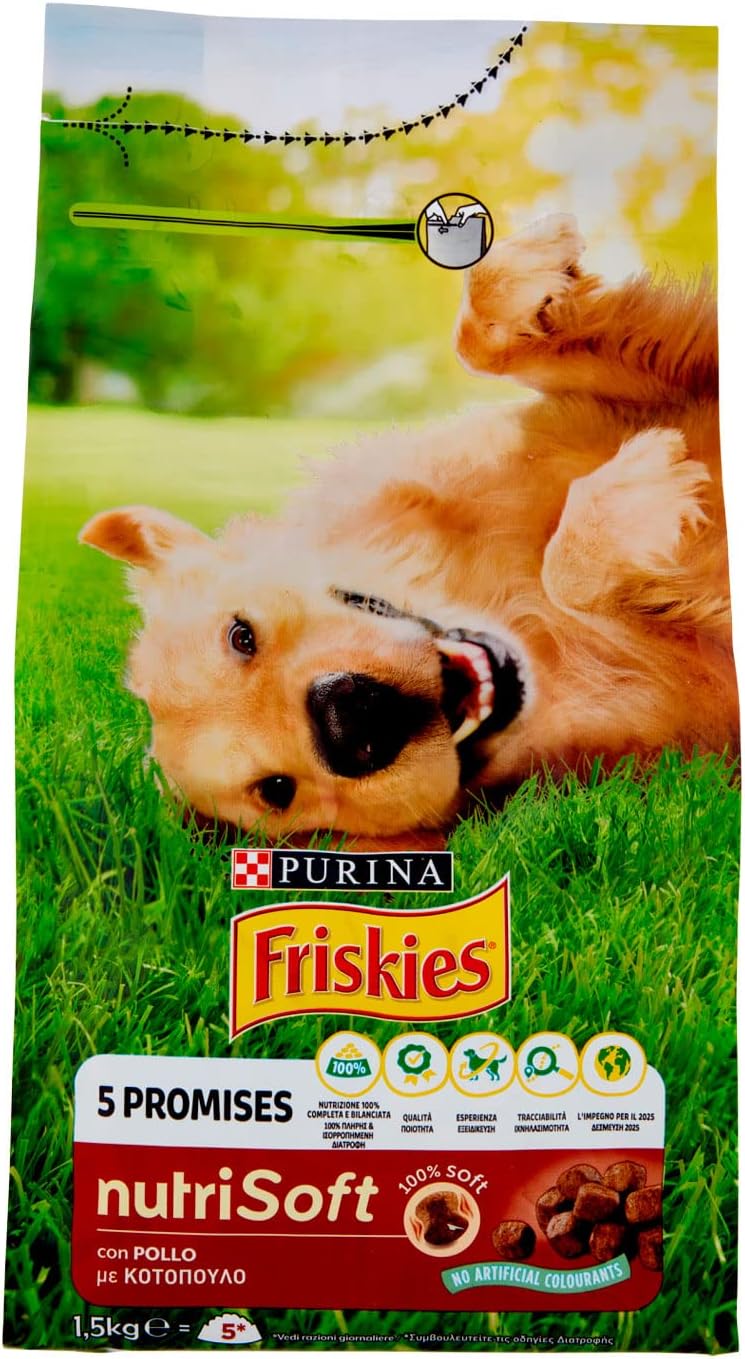 Friskies Cibo Secco per Cani Nutrisoft, Pollo, 1.5kg