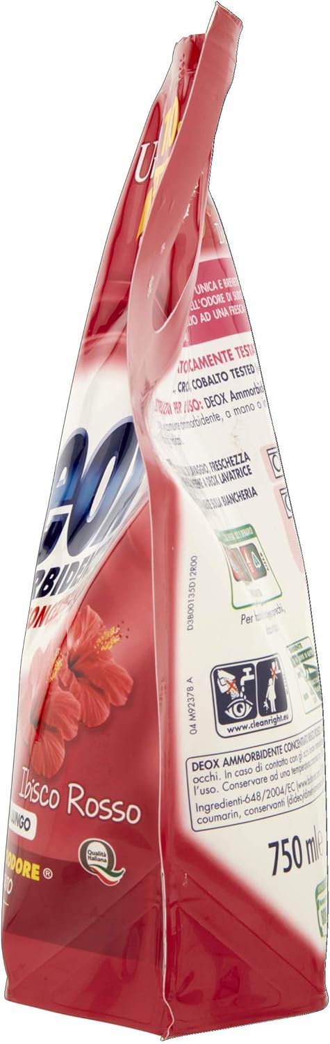 Deox Ammorbidente Concentrato - Ibisco Rosso 30Lav - Ecoformato - 750 Ml