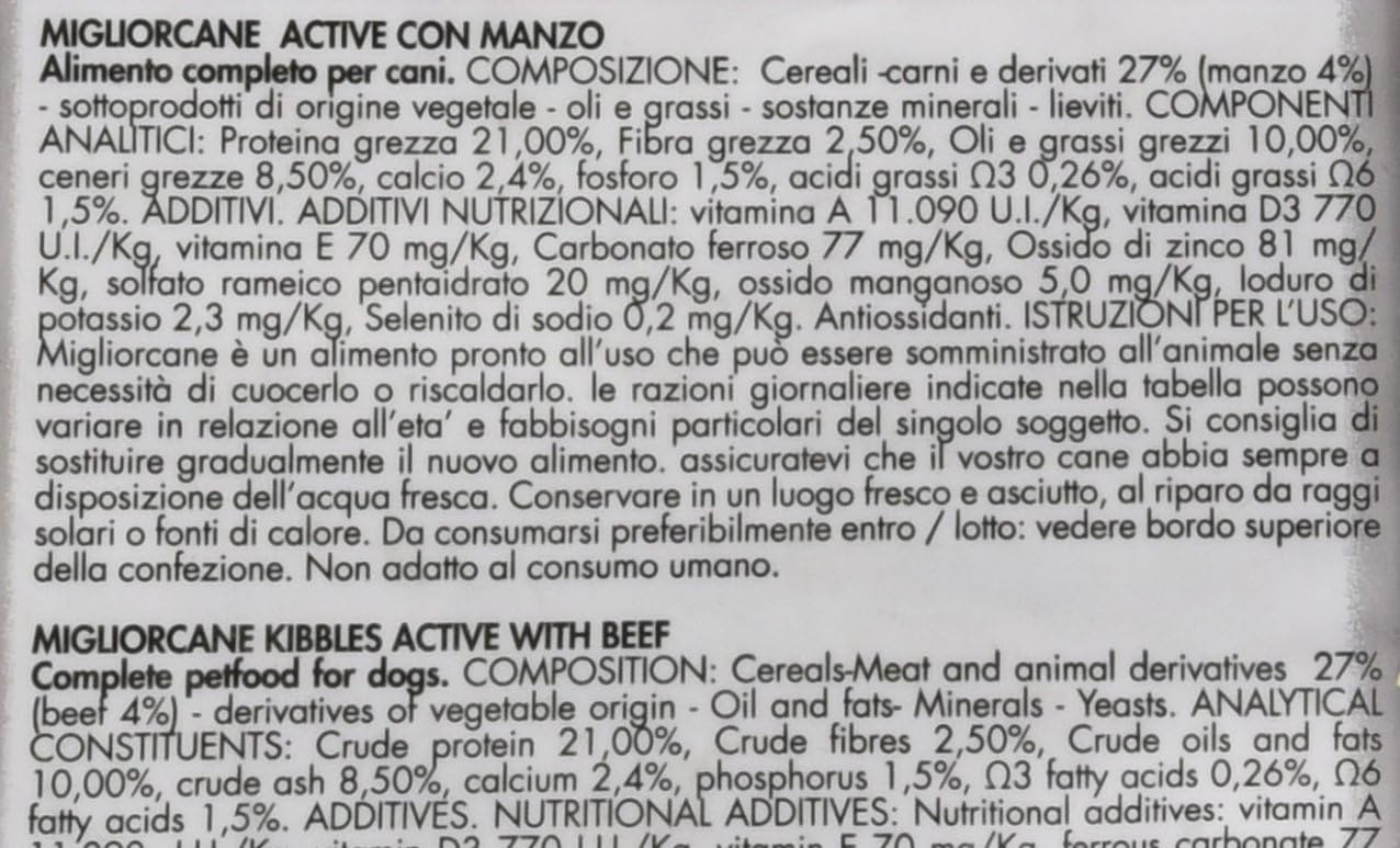 Miglior Cane Active, Manzo - 4 kg