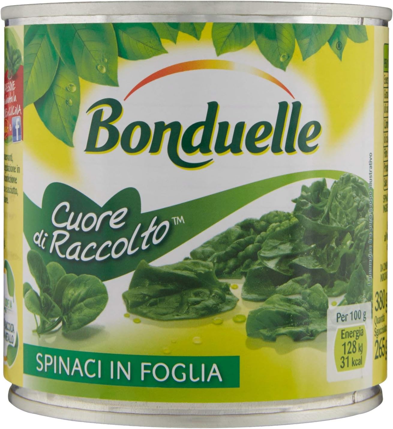 Bonduelle Cuore di Raccolto Spinaci in Foglia, 380g