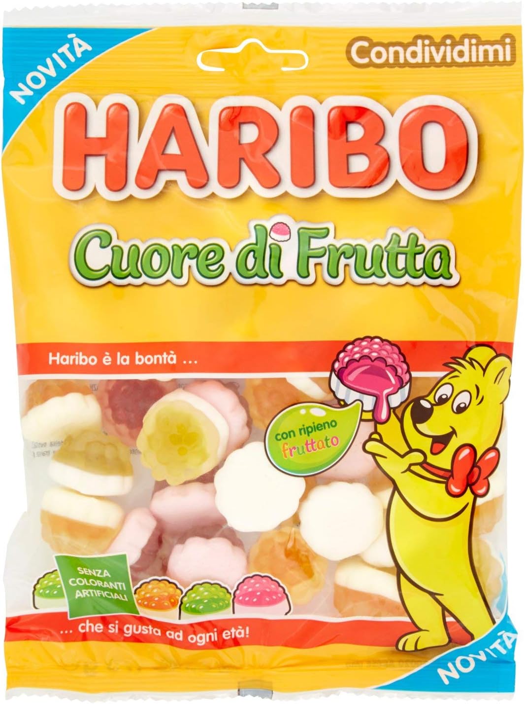 Haribo Cuore di Frutta Caramelle Morbide Gommose, 175g