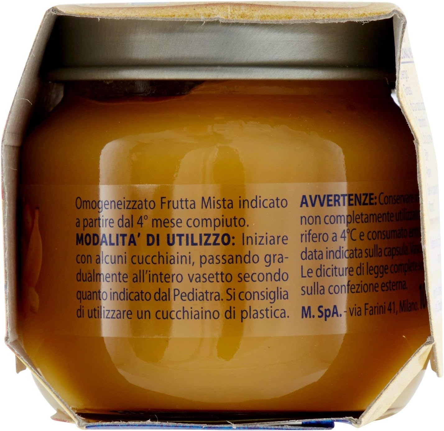 Mellin Omogeneizzato Frutta Mista, 2 x 100g