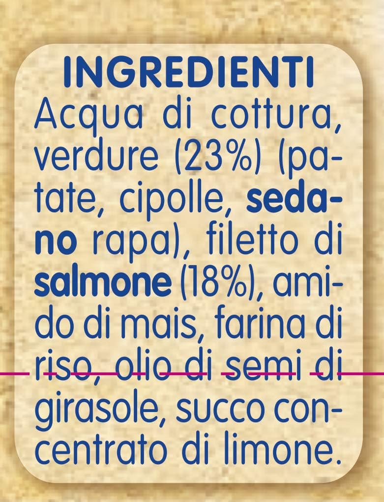 Mellin Omogeneizzato Salmone e Verdure, 24 Vasetti da 80 g