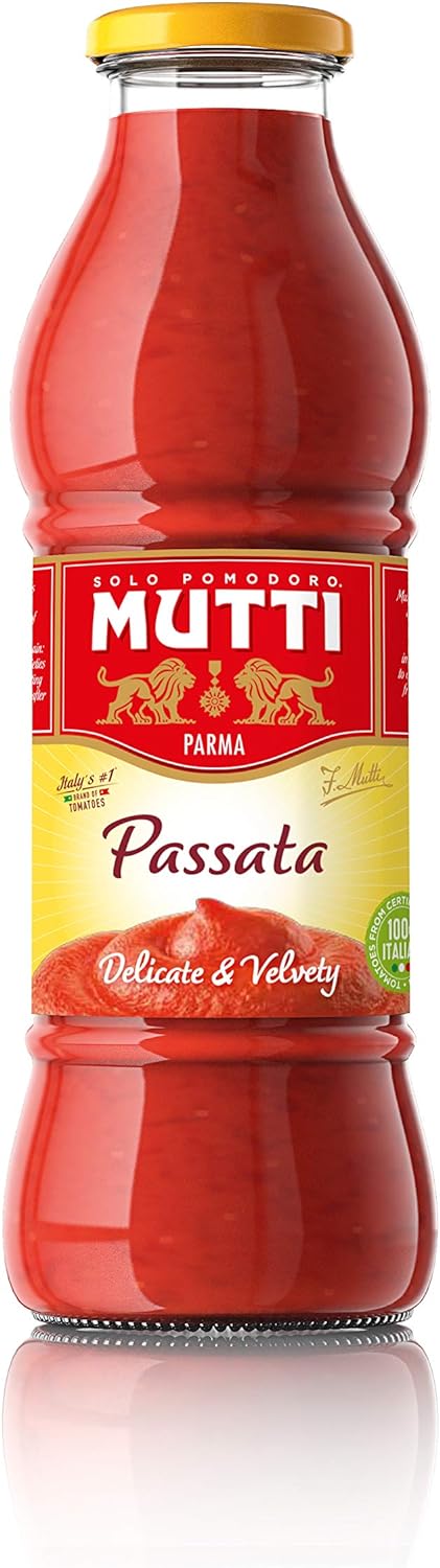 Mutti passata di pomodoro confezione da 12 barattoli in vetro da 700 grammi ciascuno (1000042925)
