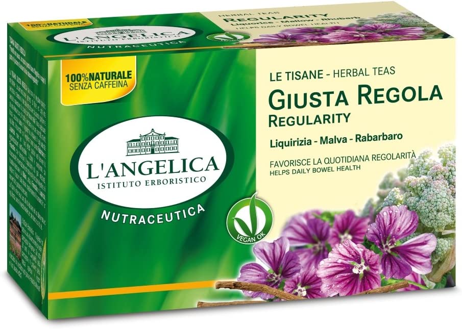 Tisana "Giusta Regola" alla Liquirizia - Malva - Rabarbaro, L'Angelica 20 filtri