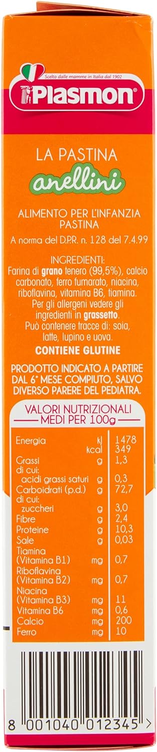Plasmon Pastina Anellini, 12 x 340 g