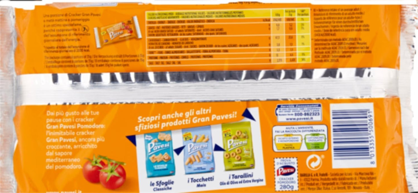 Gran Pavesi: "I Craker Pomodoro" Gusto di pomodoro - 280g , confezione da 2