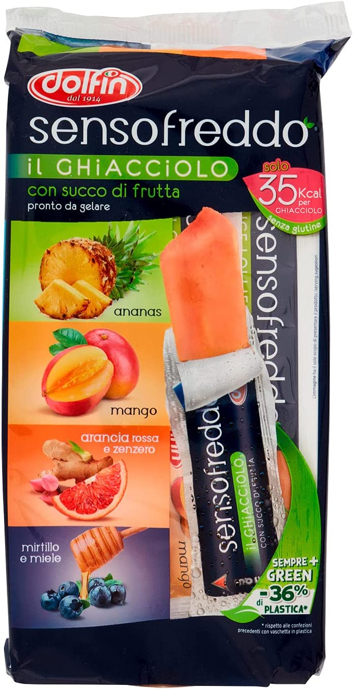 Dolfin Senso Freddo Green 10 Mirtillo E Miele, Arancia E Zenzero, Mango, Ananas, 420ml