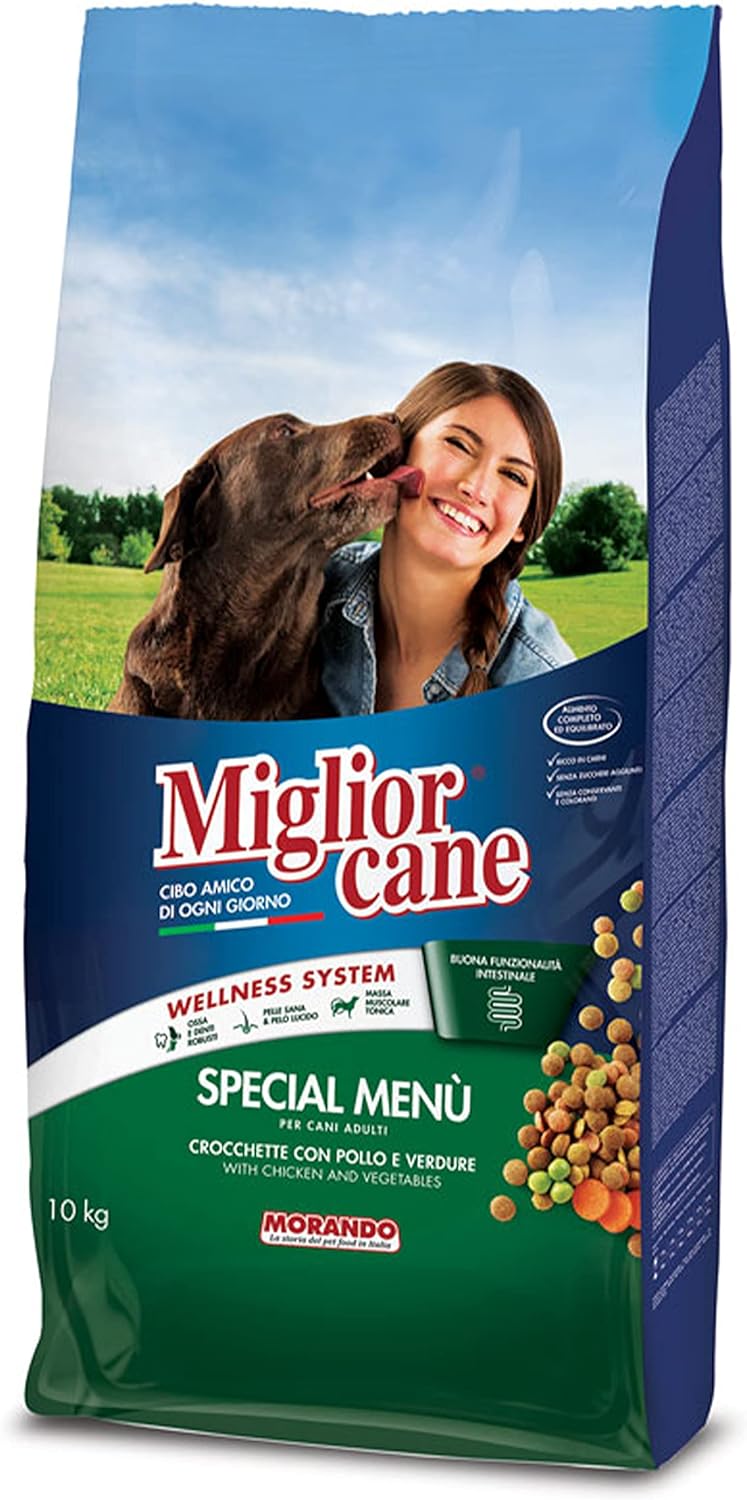 Miglior Cane, Cibo per cani, con manzo, riso e verdure, 10 Kg