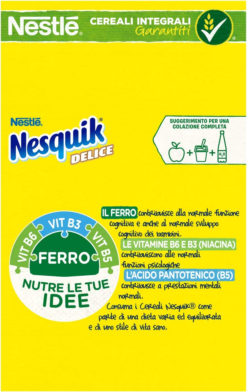 Nesquik Delice Barrette di Cereali con Cioccolato al Latte, 4 x 23g