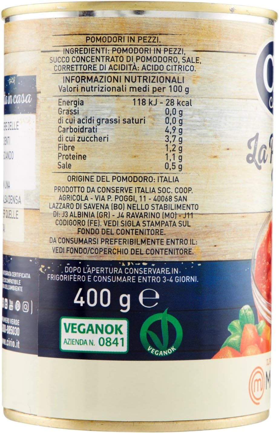Cirio Polpa Più Pomodori - Scatola da 400 gr
