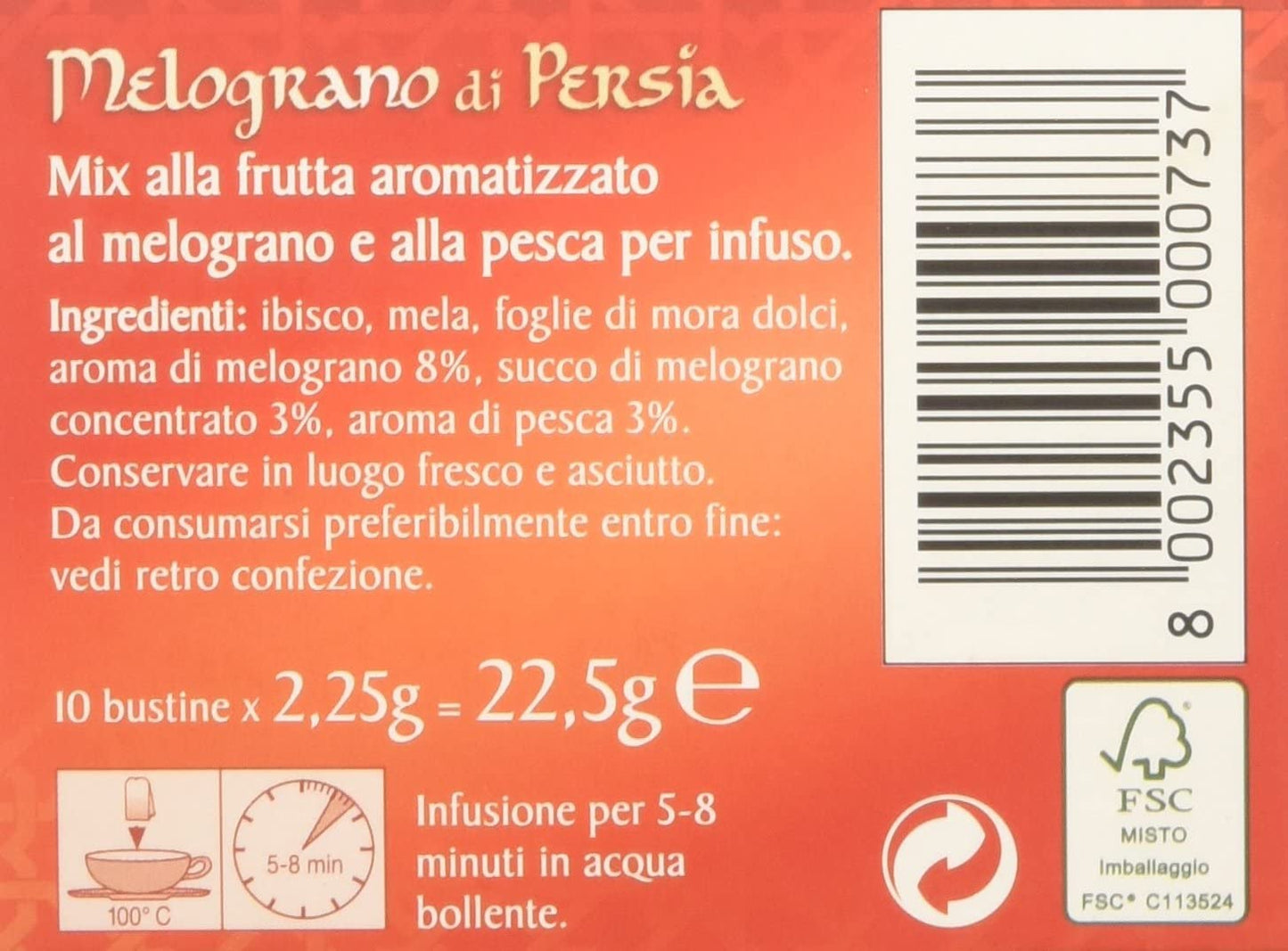 Pompadour Melograno di Persia - Astuccio da 10 Filtri - [confezione da 6]