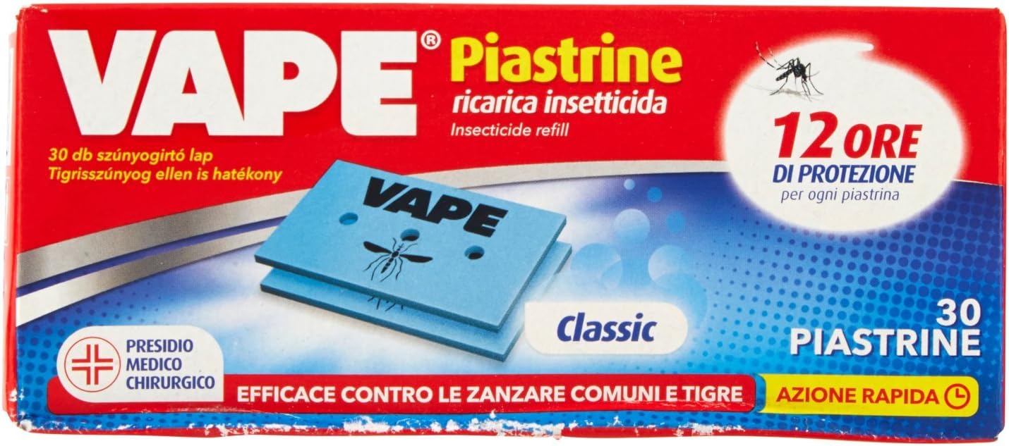 Vape Piastrine Ricarica Insetticida Classic - 30 Pezzi