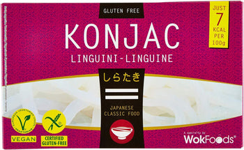 WokFoods Linguini Konjac Japanese Classic Food Gluten Free / Preparato Alimentare con Farina di Konjac Classico Cibo Giapponese - 2 x 200 Gram