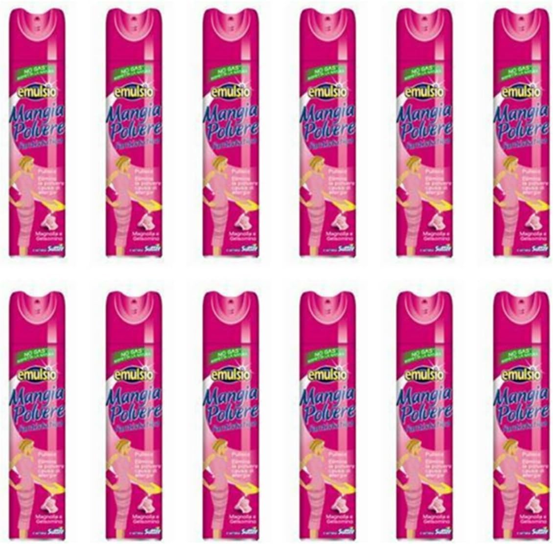 12 x EMULSIO Mangiapolvere Antistatico Magnolia&Gelsomino 300 Ml