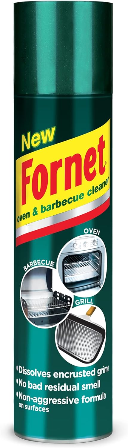 Fornet Sgrassatore Spray per Forni e Barbecue, Formula non Aggressiva, Senza Soda Caustica, 300ml