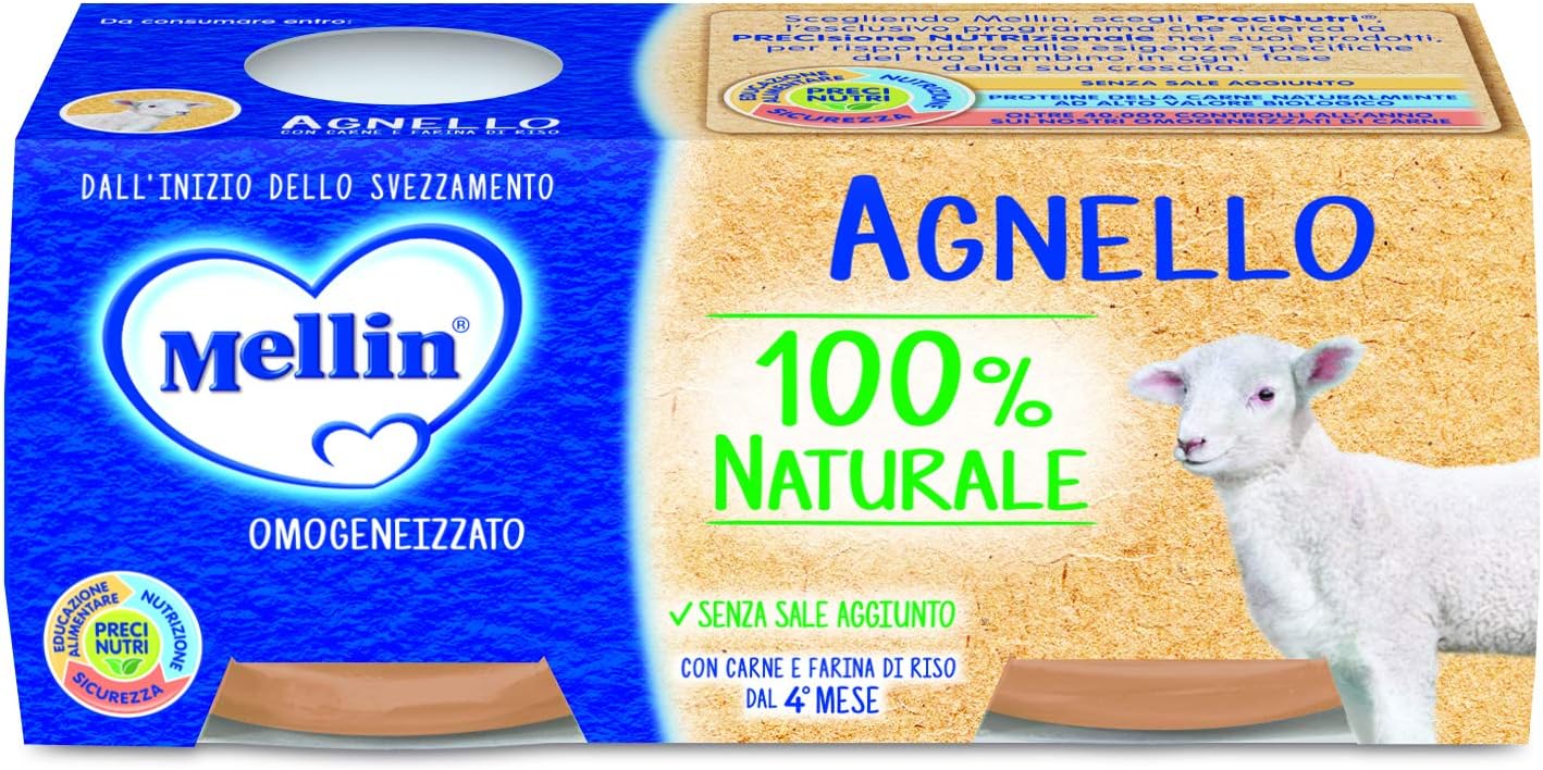 Mellin Omogeneizzato Agnello, 24 x 80g