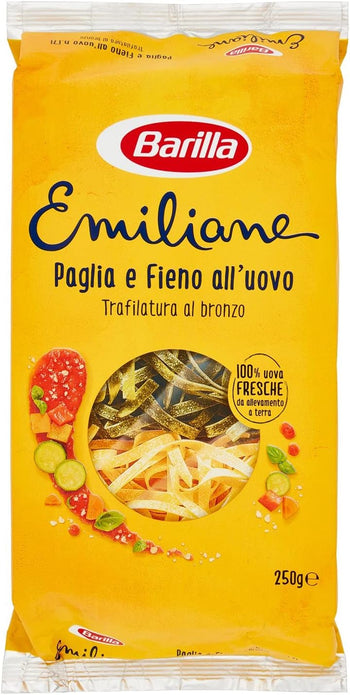 Barilla Pasta all' Uovo Le Emiliane Paglia e Fieno, 250g