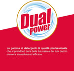 Dual Power Carbon Plus, Detergente Piatti Concentrato con Succo di Limone ad Elevato Potere Sgrassante, Ideale per Stoviglie Incrostate, Senza Microplastiche, Made in Italy, Dispenser 600 ml