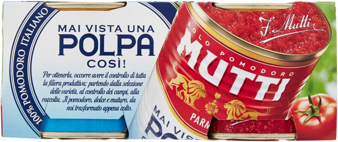MUTTI 12 Confezioni pomodori polpa 210gr