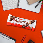 Kinder Bueno, 10 Snack al Cioccolato e Nocciola, un Wafer Ripieno di Crema alle Nocciole Ricoperto di Cioccolato Kinder, 5 Confezioni