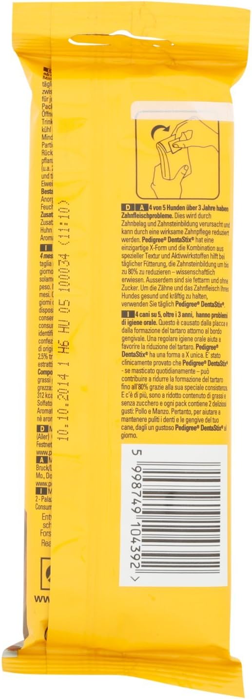 Pedigree Dentastix Medium 10-25Kg 77 Grammi - [confezione da 6]