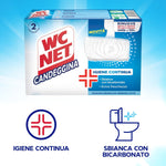 Wc Net - Tavoletta Candeggina 3 Effect, Detergente Igienizzante Solido per WC, Azione Pulente e Sbiancante, 2 Pezzi x 1 Confezione