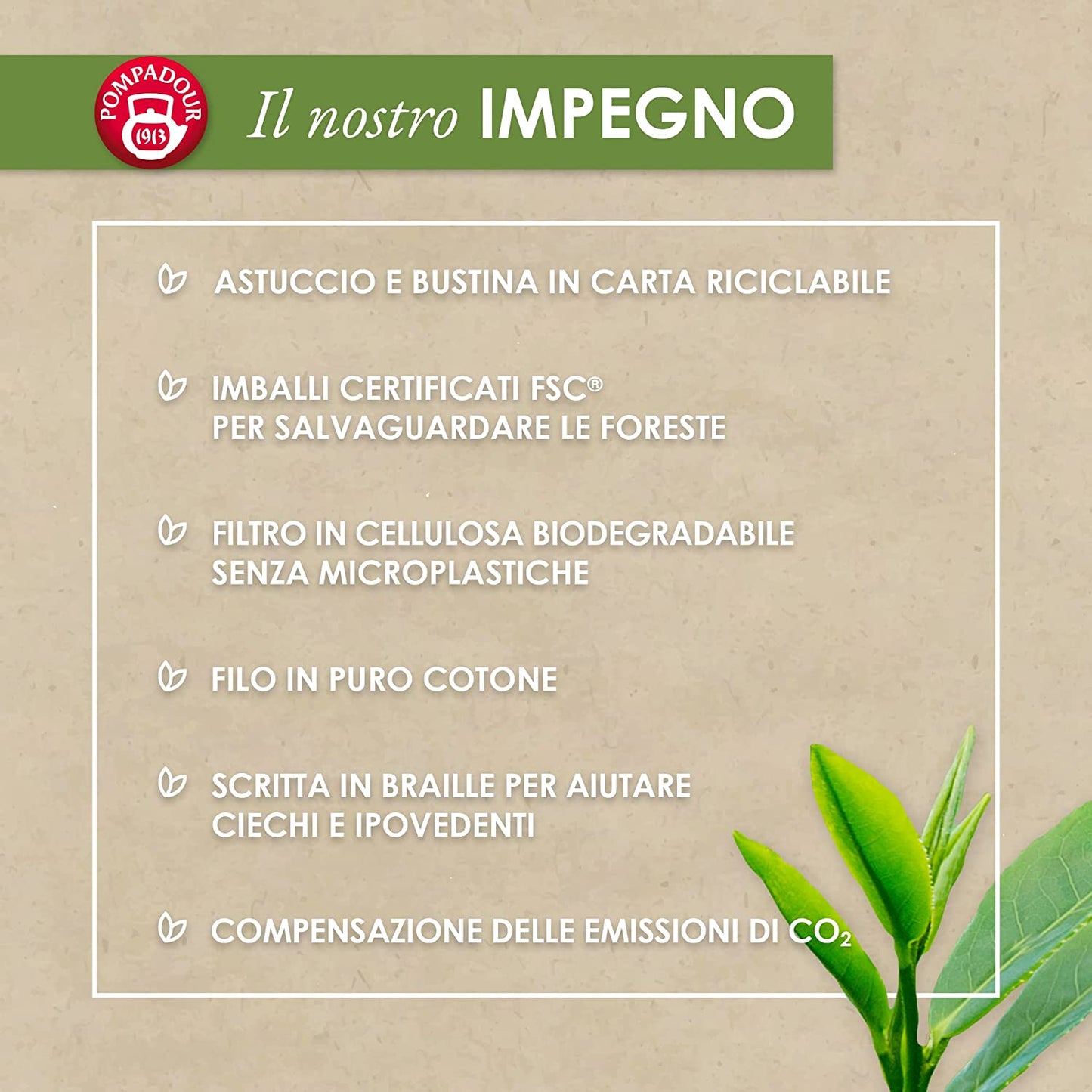 Pompadour, Infuso Zenzero e Limone, 60 Filtri (3 Confezioni da 20 Filtri), Aromatico e Speziato, 100% Naturale, Senza Lattosio, Glutine e Allergeni, Vegan