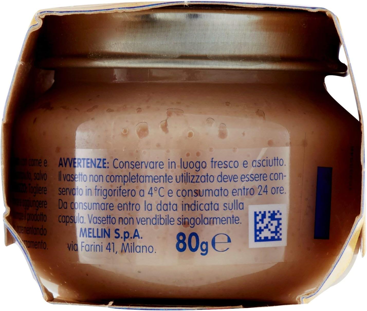 Mellin Omogeneizzato di Tacchino 100% Naturale – 24 Vasetti da 80 gr