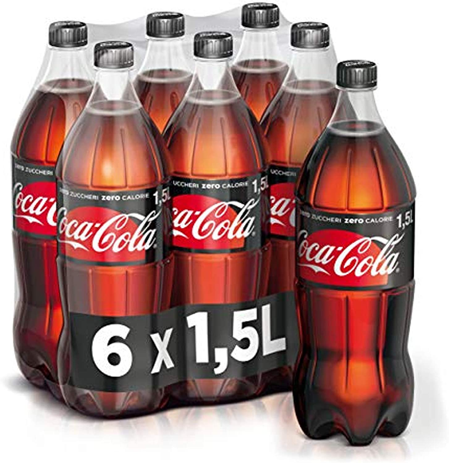 6 BOTTIGLIE COCA COLA ZERO ZUCCHERI 1,5 LITRI BIBITA FRIZZANTE BEVANDA CLASSICA