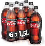 6 BOTTIGLIE COCA COLA ZERO ZUCCHERI 1,5 LITRI BIBITA FRIZZANTE BEVANDA CLASSICA