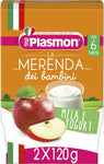 Plasmon Omogeneizzato La Merenda Nutri-Mune Mela e Yogurt 120gr 24 Vaschette Con mele e yogurt italiani, Solo zuccheri della frutta e dello yogurt