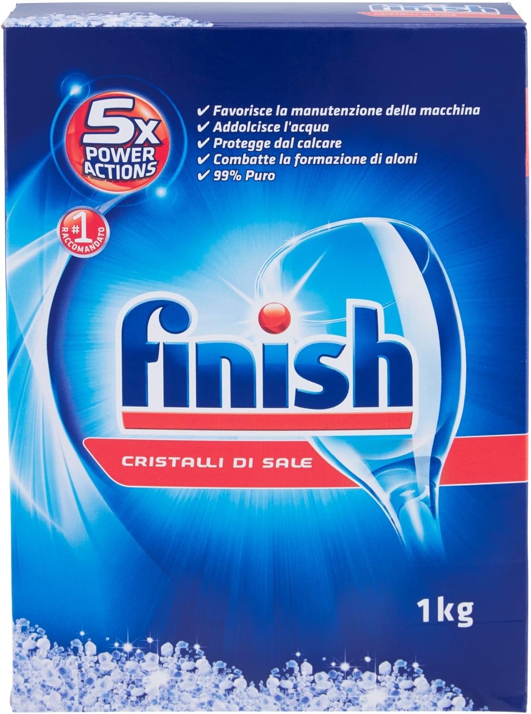 FINISH Sale - 1 kg sale per lavastoviglie anticalcare addolcente senza aloni