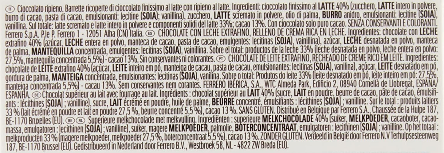 Kinder Maxi, barrette di cioccolato al latte, 10 pezzi da 21 gr