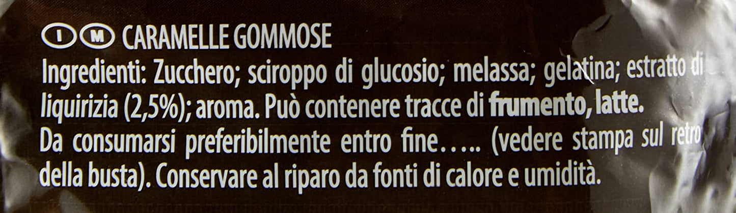 Haribo Liquirizia 140 g Caramelle Gommose al gusto Liquirizia, Gusto intenso, Senza Coloranti Artificiali, Ideali per grandi e piccoli